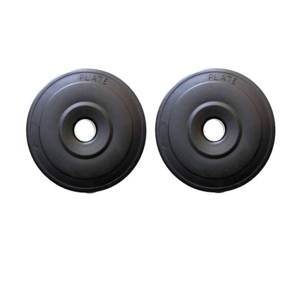 Spanco (1 Kg. X 2) 2 Kg. P.V.C Weight Plates, Filled with Concrete, Vinyl Standard Weights Plates, Set for Weight Lifting, Dumbbell Bars, Strength Training Home Gym Fitness Workout