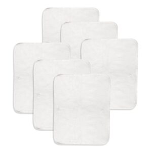 superbottoms Unisex Basic Easy- Quick Drying Prefold Style Soaker For Cloth Diapers/Inserts With Dry Feel Layer On Top (Pack Of 6)