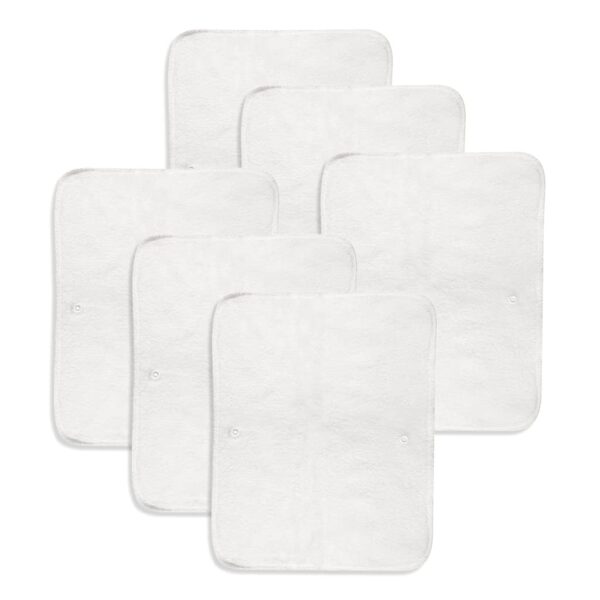 superbottoms Unisex Basic Easy- Quick Drying Prefold Style Soaker For Cloth Diapers/Inserts With Dry Feel Layer On Top (Pack Of 6)