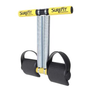 SUREFIT Double Spring Tummy Trimmer With Comfortable Foam Grip Handle For Abdominal Exerciser Dual Resistance Ab Trainer for Core Strengthening | Home Fitness Equipment for Men...