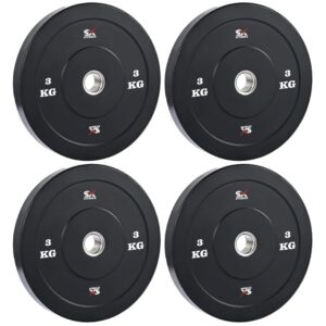 SX Fitness 12 Kg Spare Rubber Weight Plates Combo (1kg X 4 Plates, 2kg X 4 Plates) Rubber Weight Plates for Home Gym & Exercise