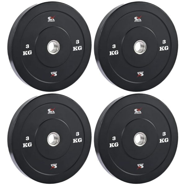 SX Fitness 12 Kg Spare Rubber Weight Plates Combo (1kg X 4 Plates, 2kg X 4 Plates) Rubber Weight Plates for Home Gym & Exercise