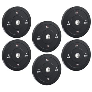SX Fitness 16 Kg Spare Rubber Weight Plates Combo (1kg X 4 Plates, 3kg X 4 Plates) Rubber Weight Plates for Home Gym Exercise & Fitness