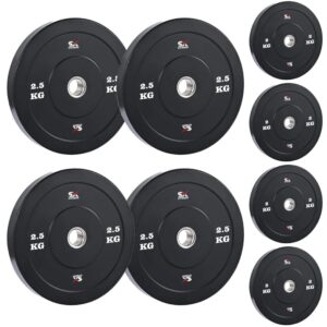 SX Fitness 18 Kg Spare Rubber Weight Plates Combo (2.5kg X 4 Plates, 2kg X 4 Plates) Rubber Weight Plates for Home Gym Exercise & Fitness