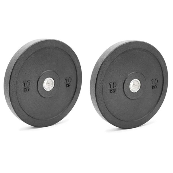 SX Fitness 20Kg Spare Rubber Weight Plates (10kg x 2) combo for Home Gym Exercise and Fitness and strength training Equipment Dia 31mm (Black)