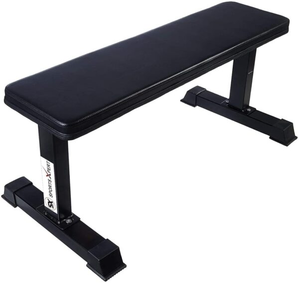 SX FITNESS 280 Kg Weight Capacity Flat Gym Bench Home Workout Multipurpose Exercise Bench Press Weight Strength Training Full Body Workout