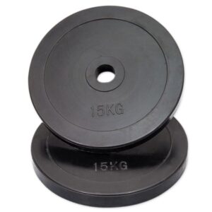 SX Fitness 30kg ( 15kg X 2) Spare Rubber Weight Plates Combo for Home Gym Exercise and Fitness, Durable and Long Lasting Free Weights for Muscle Building, Strength Training...