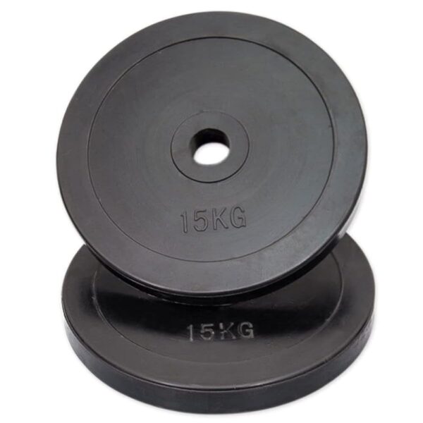 SX Fitness 30kg ( 15kg X 2) Spare Rubber Weight Plates Combo for Home Gym Exercise and Fitness, Durable and Long Lasting Free Weights for Muscle Building, Strength Training...