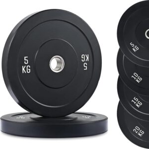 SX Fitness Spare Rubber Weight Plates (5KG X 4) Combo - Durable and Pure Rubber Weight Plates for Home Gym Exercise & Fitness - Total 20 KG Set for Strength Training and Workouts