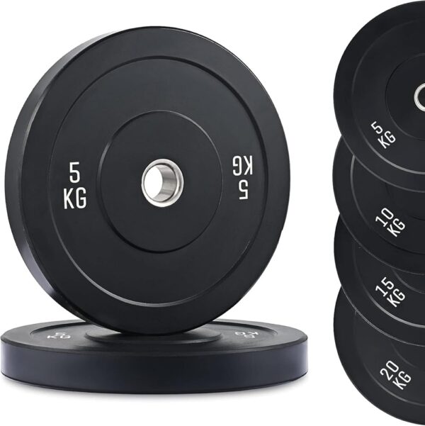 SX Fitness Spare Rubber Weight Plates (5KG X 4) Combo - Durable and Pure Rubber Weight Plates for Home Gym Exercise & Fitness - Total 20 KG Set for Strength Training and Workouts