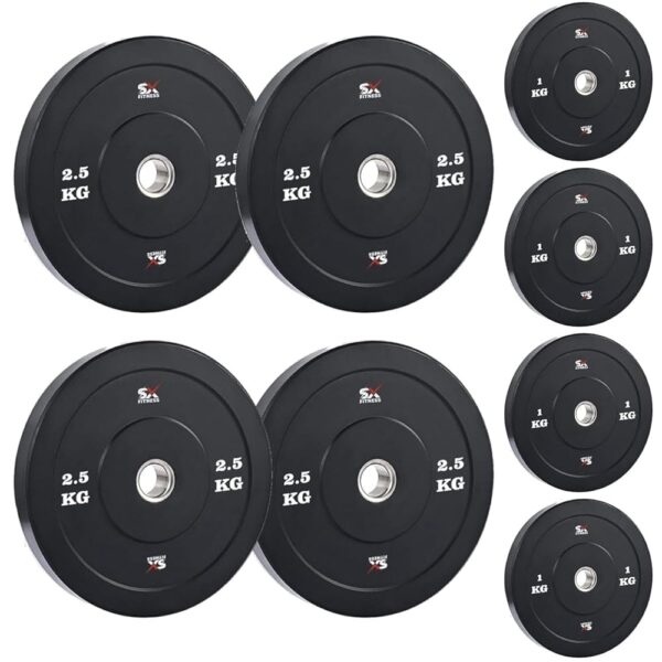 SX Fitness Spare Rubber Weight Plates Combo, Rubber Weight Plates for Home Gym Exercise & Fitness (14 KG)