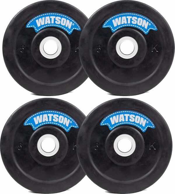 WATSON Gym Rubber Plates , 20Kg(5Kgx4) Rubber Dumbbell Plate, 25mm for Home, Professional Exercise, Gym Weight Plates, Home Gym equipments for Men