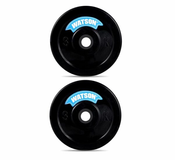WATSON Gym Rubber Plates ,6kg (3x2) Rubber Dumbbell Plate, 25mm for Home, Professional Exercise, Gym Weight Plates, Home Gym equipments for Men
