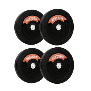 Watson Gym Rubber Plates, Rubber Dumbbell Plate, 25mm for Home Gym, Professional Exercise, Gym Weight Plates, Home Gym Equipments for Men & Women (Orange - 8kg Set)