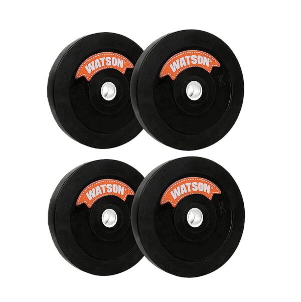 Watson Gym Rubber Plates, Rubber Dumbbell Plate, 25mm for Home Gym, Professional Exercise, Gym Weight Plates, Home Gym Equipments for Men & Women (Orange - 8kg Set)