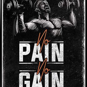 Wildmark Gym Motivational Poster No Pain No Gain For Gym Wall And Home Wall Decoration (Black, 12x18 Inches, Paper)