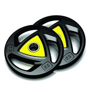 ZEBB Olympic Barbell Rubber Weight Plates 7.5 KG x 2 with 50mm for Home/Gym (Colour may vary) 7.5 KG x 2 = 15 KG